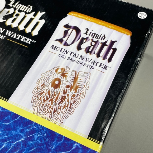 NEW Liquid Death Pool Float inflatable can raft summer white black - Picture 3 of 9